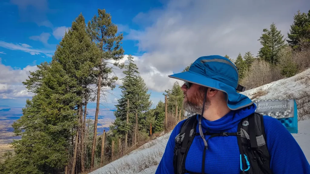 Tom looking south to Mexico on the Arizona Trail.