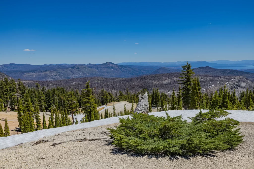 A high view of Lassen National Park.