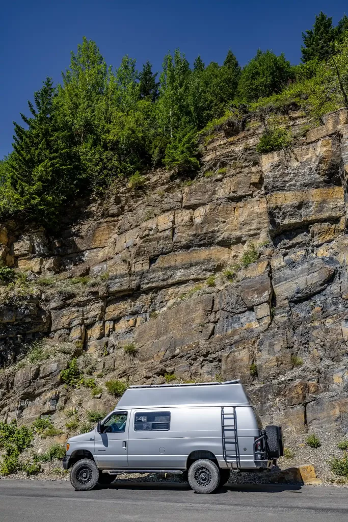 Ogre the 4x4 campervan in Glacier NP.