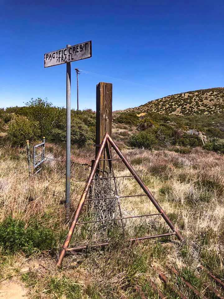 On old street sign guides PCT hikers.