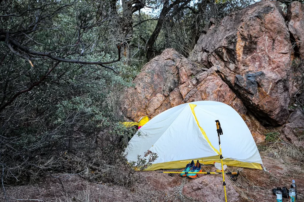 Camping in Coronado National Forest.