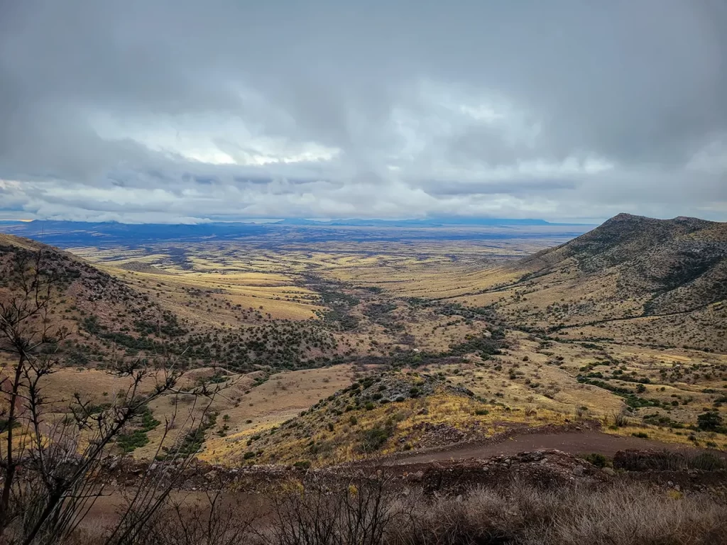 A stunning view of Mexico across the border from the Arizona Trail.