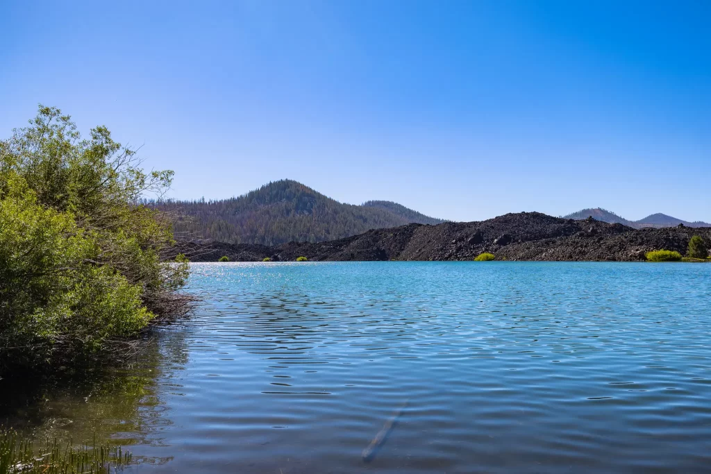 Butte Lake, a rippled turquoise blue.