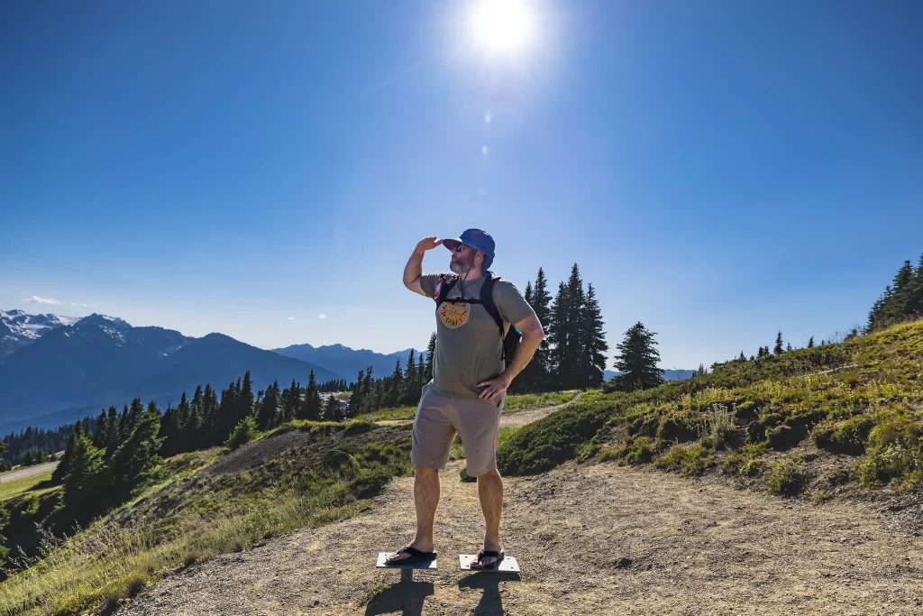 Tom looking off into the distance along the risge trail.