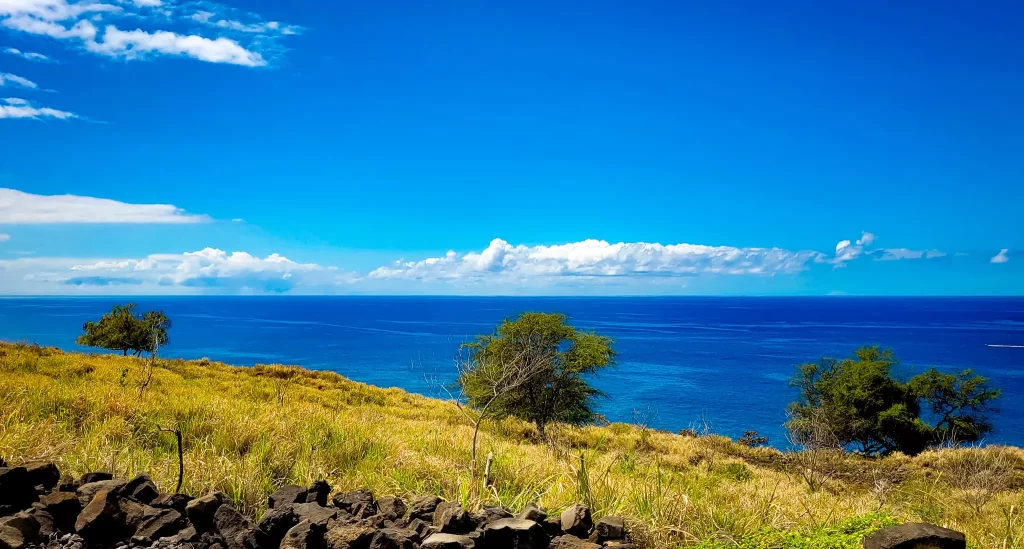 The true blue Pacific Ocean off the Big Island.