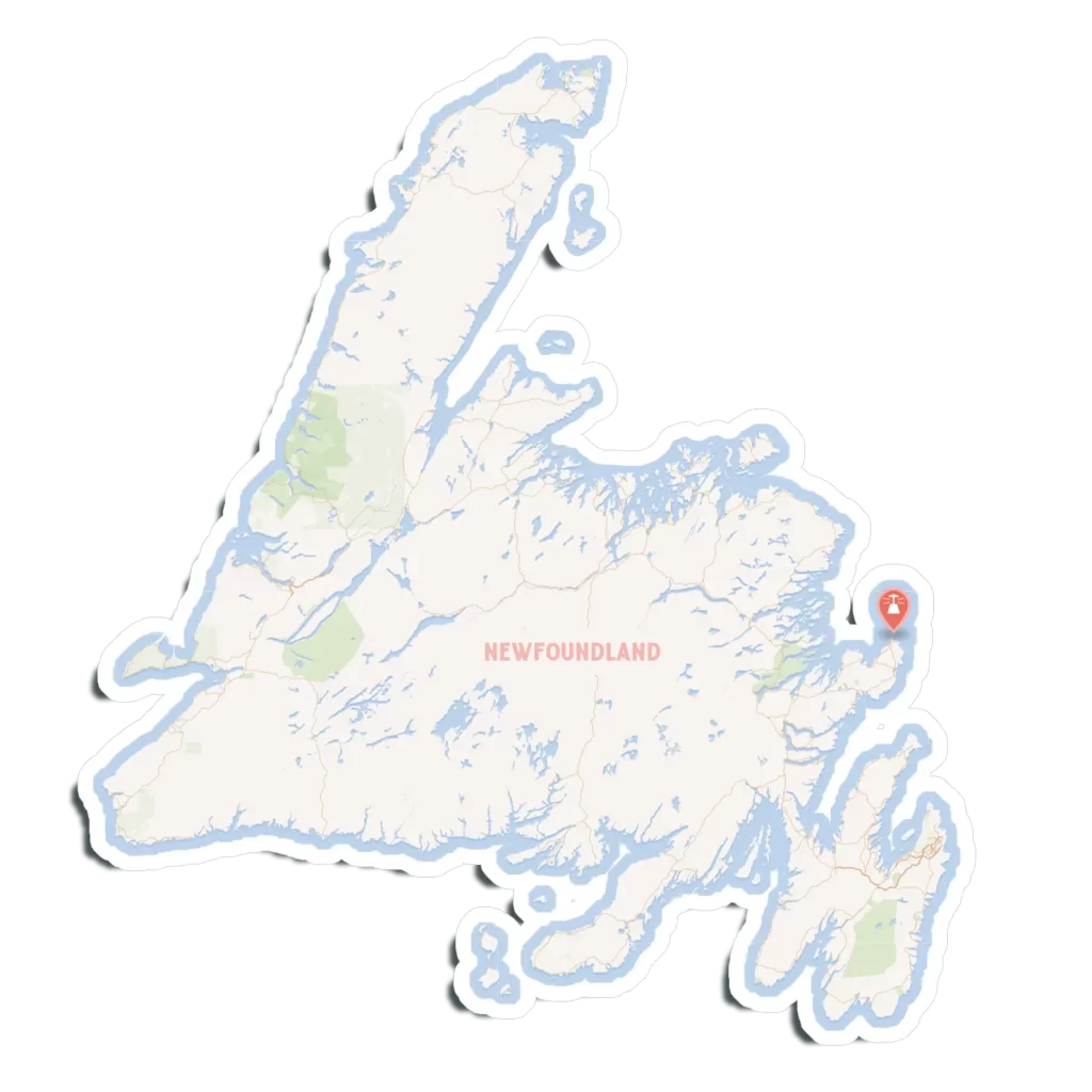 The Cape Bonavista Lighthouse is located at the tip of the Bonavista Peninsula, north of Newfoundland's Avalon Peninsula.